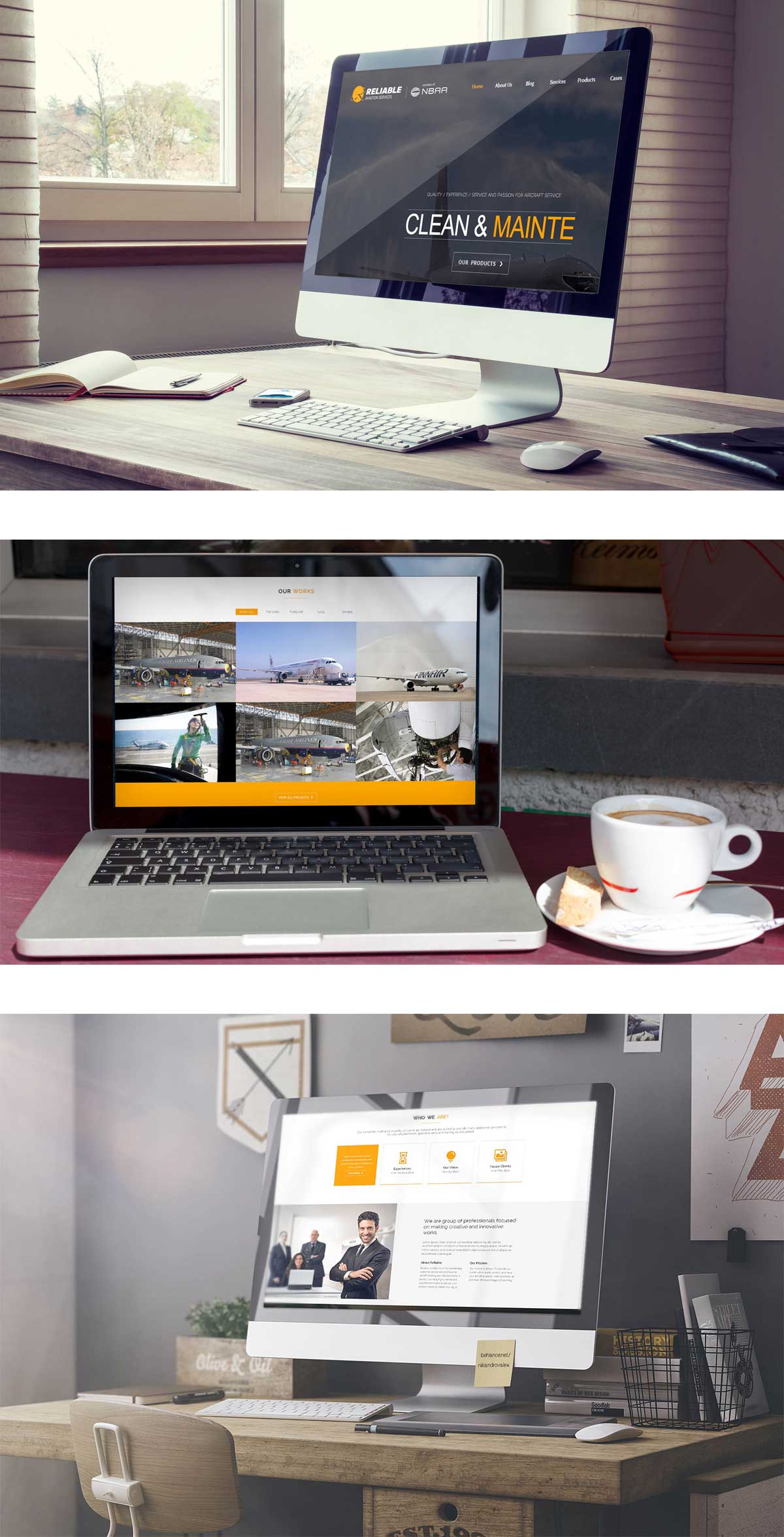 飛機保養網站設計效果圖